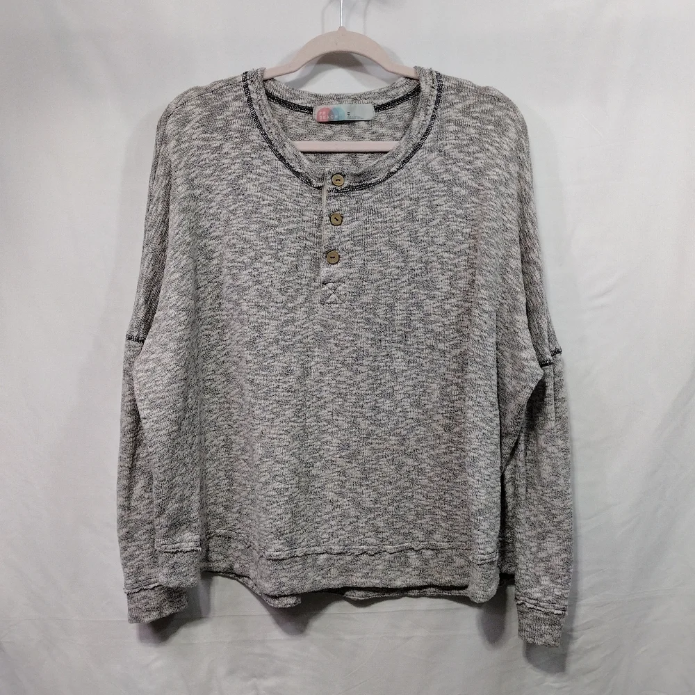Free People Beach Sleep to Dream Top Womens XS Heather Gray Comfy Beach Vacation - Picture 3 of 10